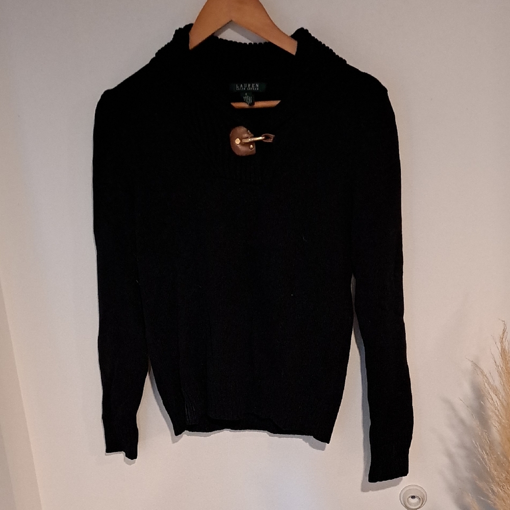 Ralph Lauren Black Cowl Neck Sweater Size S B110